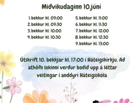 Skólaslit og útskrift 2026