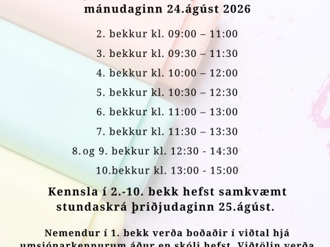 Skólasetning 2026