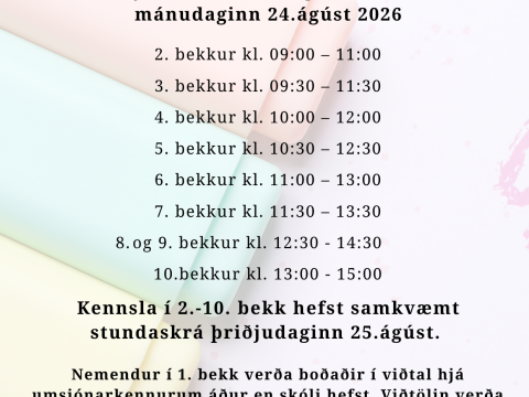 Skólasetning 2026