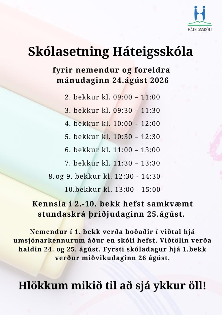 Skólasetning 2026