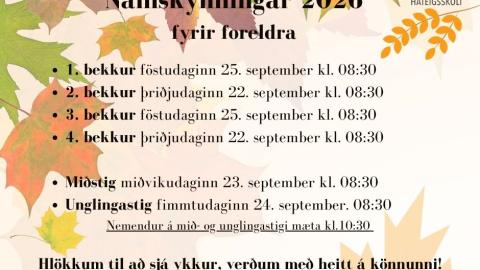 Námskynningar 2026